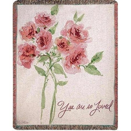 MANUAL WOODWORKERS & WEAVERS Manual Woodworkers & Weavers 111596 Throw You Are So Loved Tapestry 50 x 60 ATYASL
